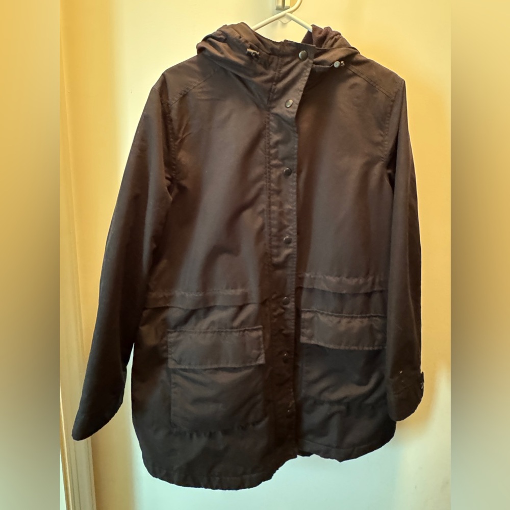 Old Navy Men's Black Coat with Hood